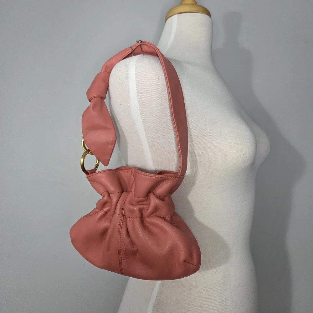 Furla Leather Shoulder Bag In Salmon